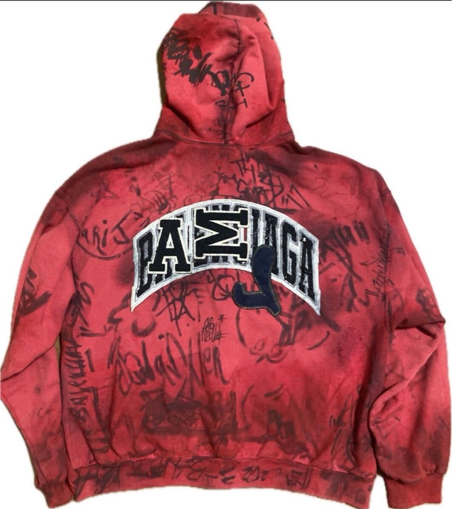 正規品BALENCIAGA 23SS グラフィックペイントスケーター ジップアップ