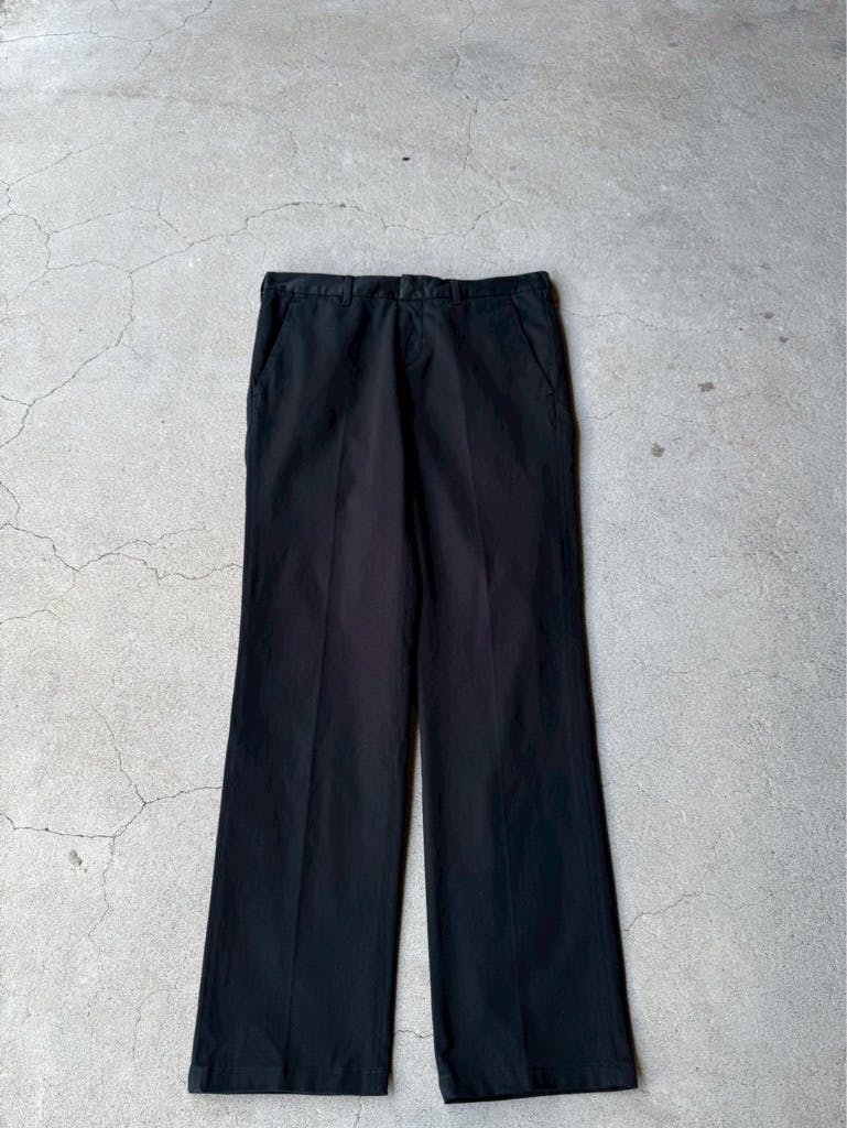 パンツ Archive PRADA slacks black Vintage PRADA Pants Trousers Black Zip Nylon Sport Red tab Logo