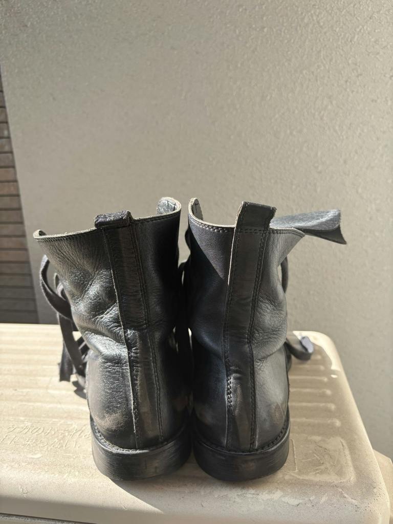 本人着 DADA期Ann Demeulemeester レースアップブーツ レザーブーツ