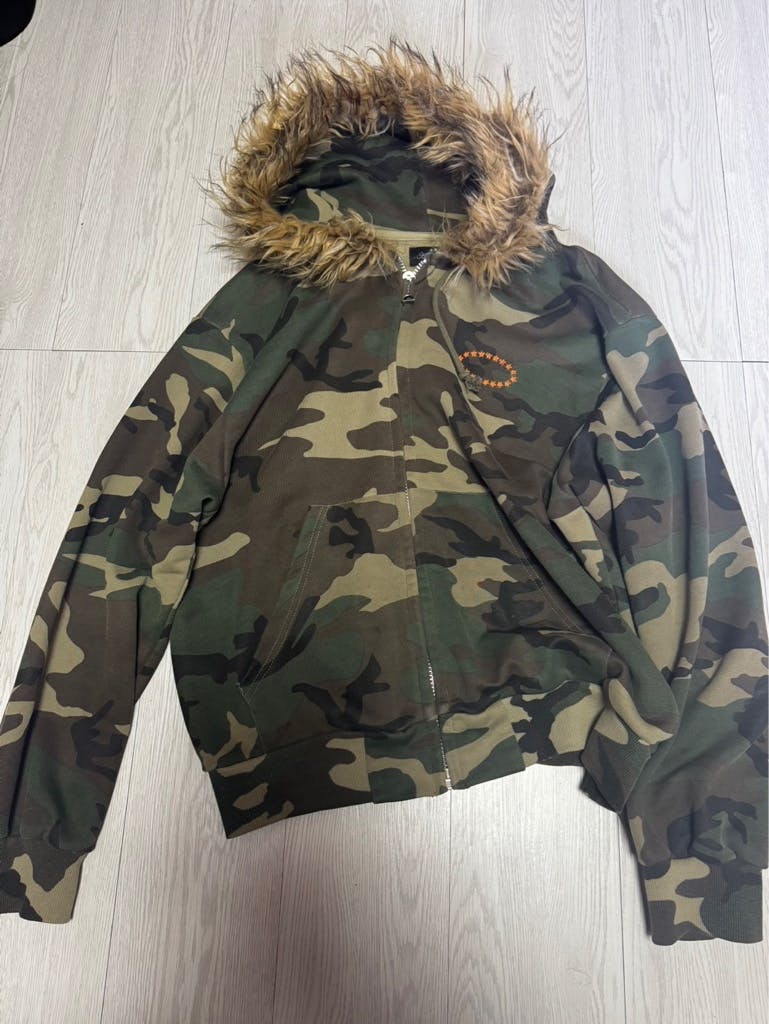 afb FUR ZIPHOODIE ファーフーディー ジップパーカー カモ 迷彩