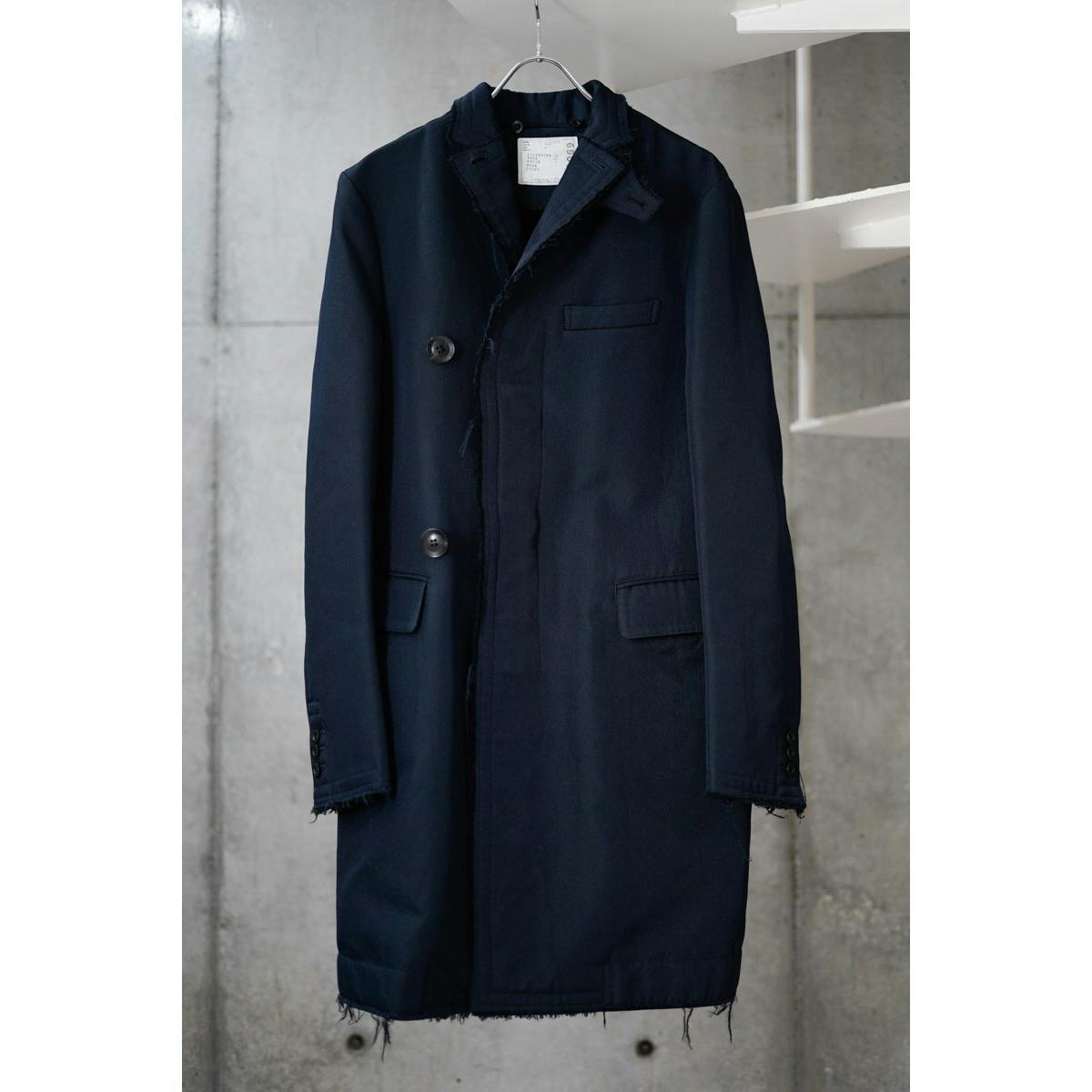 sacai 2016AW チェスターコート 3（メンズL相当） ネイビー 2way