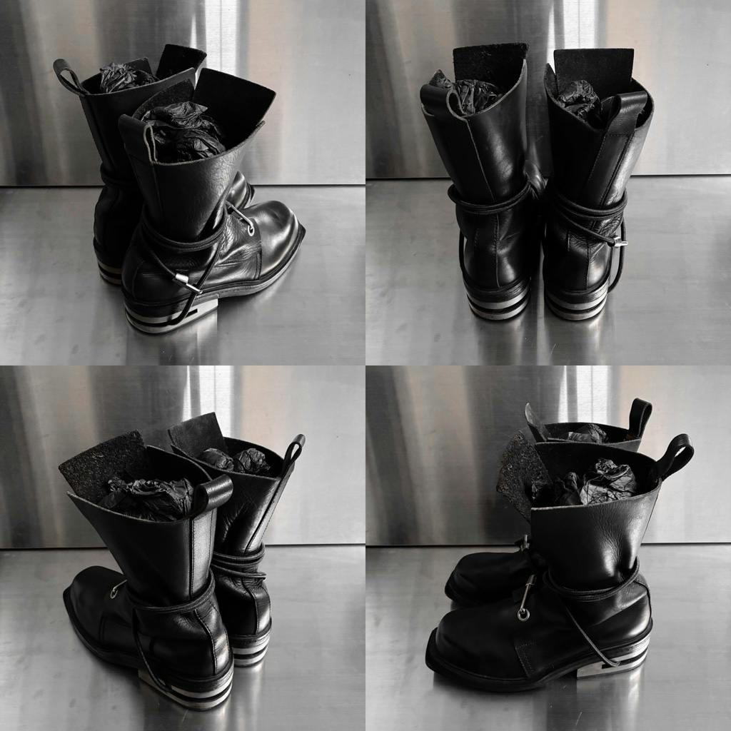 96AW Dirk Bikkembergs Tall Bungee Boots - ARCHIVESTOCK