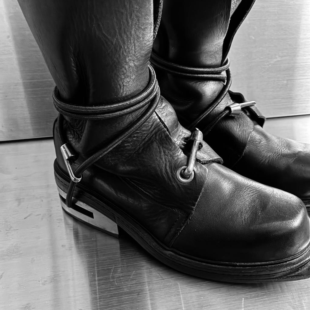 96AW Dirk Bikkembergs Tall Bungee Boots - ARCHIVESTOCK