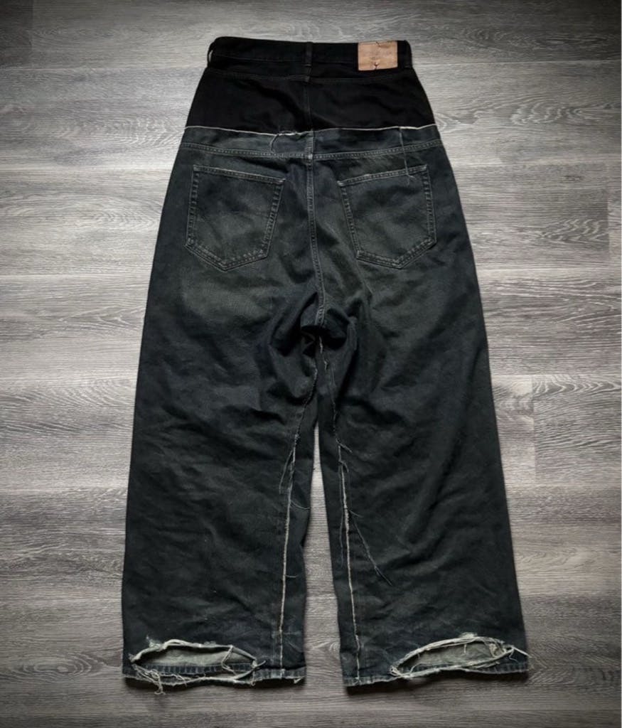BALENCIAGA 24AW Cut Up Baggy Denim Pants - ARCHIVESTOCK