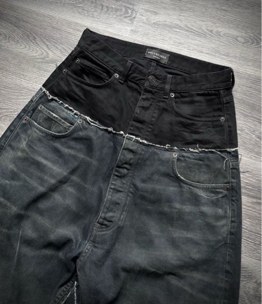 BALENCIAGA 24AW Cut Up Baggy Denim Pants - ARCHIVESTOCK
