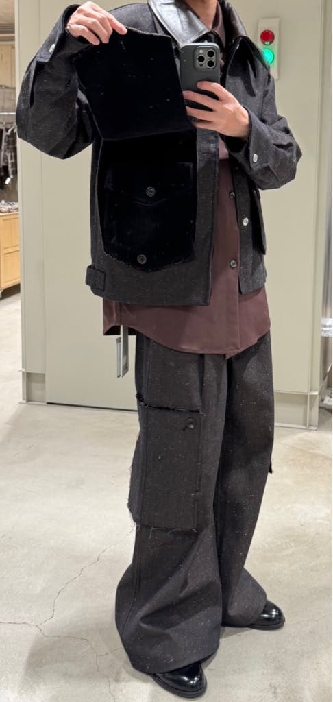 NULLUS 25AW PEELED OFF CARGO TROUSER BROWN 深水光太 - ARCHIVESTOCK