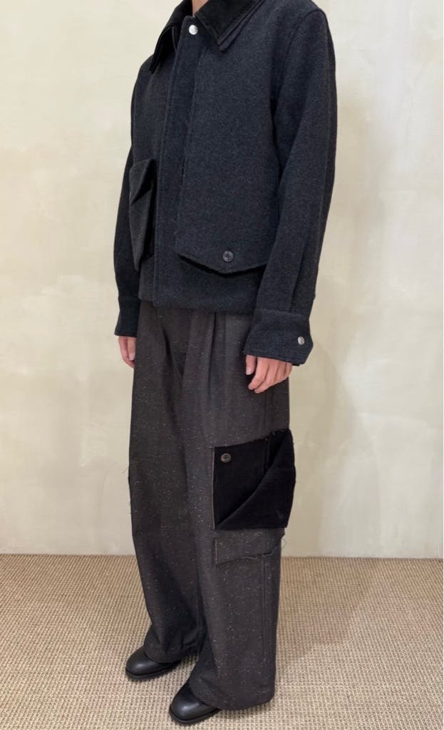 NULLUS 25AW PEELED OFF CARGO TROUSER BROWN 深水光太 - ARCHIVESTOCK