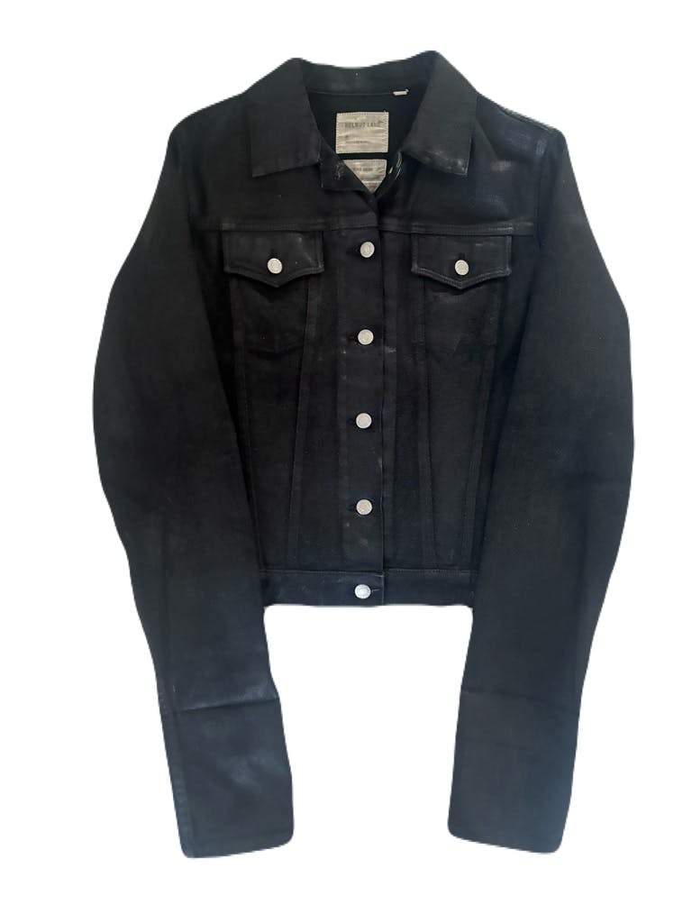 HELMUT LANG 本人期 1999 extra long sleeve coated denim jacket