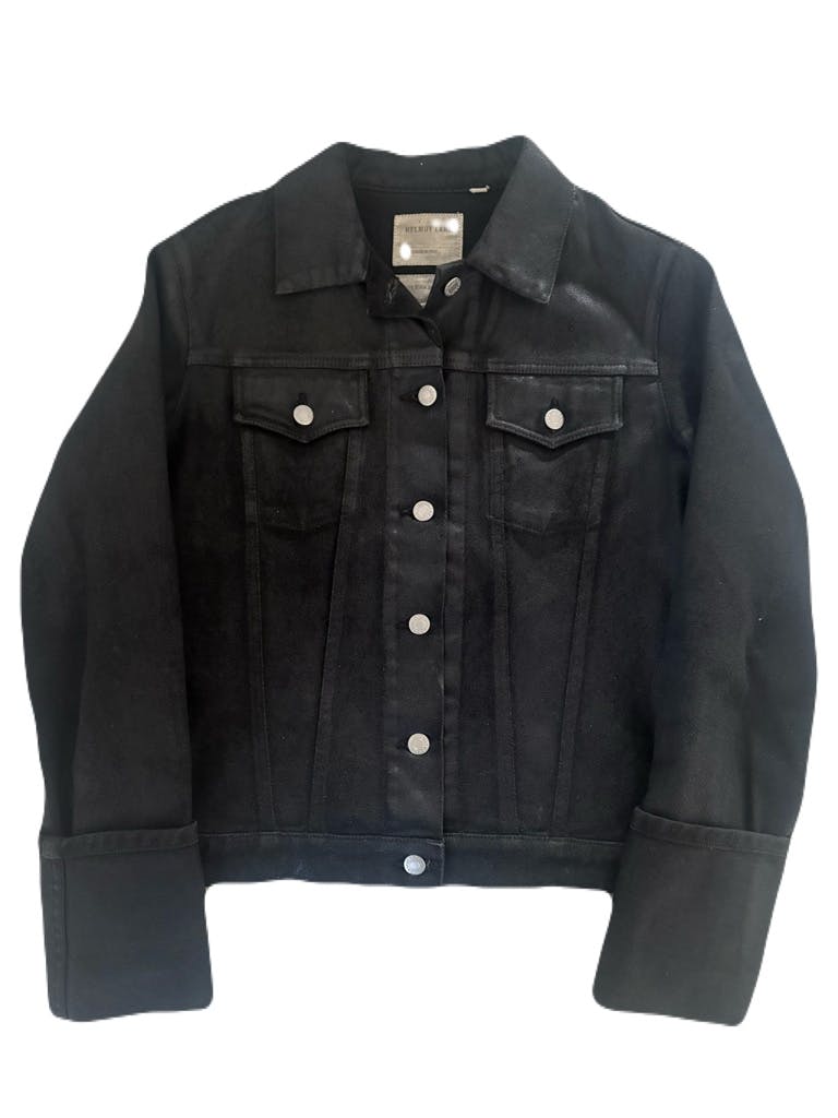 HELMUT LANG 本人期 1999 extra long sleeve coated denim jacket