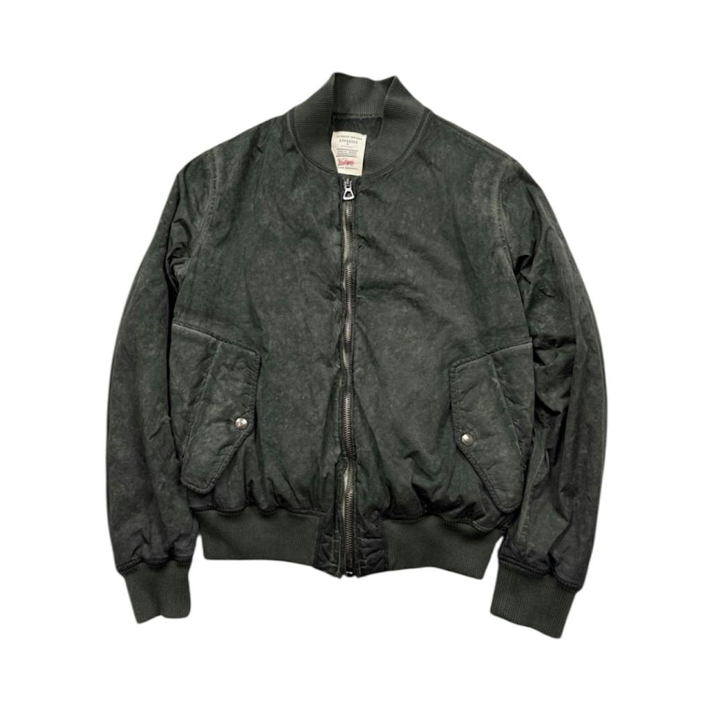 Vintage 55 カーキ ムラ染め フェード MA-1 ボンバージャケット
