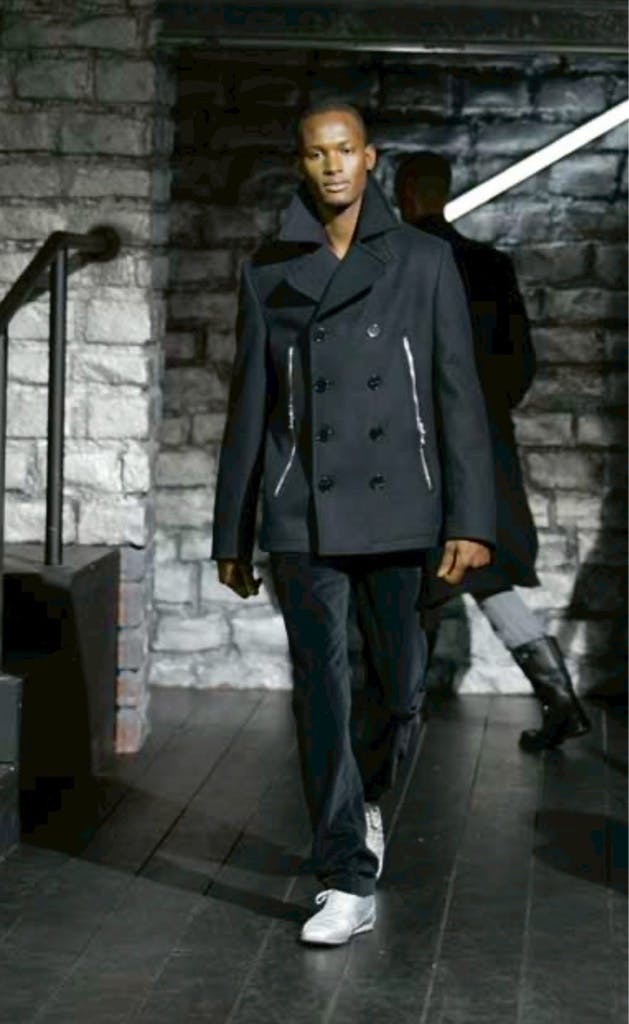 DOLCE&GABBANA 2003AW Archive Black Double-Zip Melton Peacoat