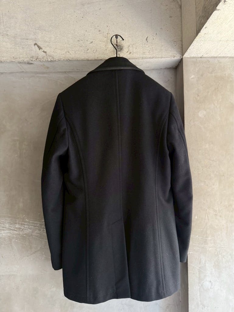 DOLCE&GABBANA 2003AW Archive Black Double-Zip Melton Peacoat