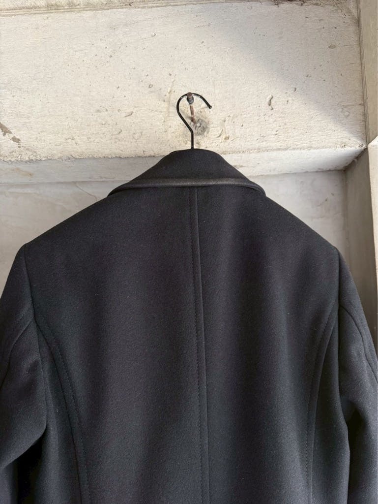 DOLCE&GABBANA 2003AW Archive Black Double-Zip Melton Peacoat