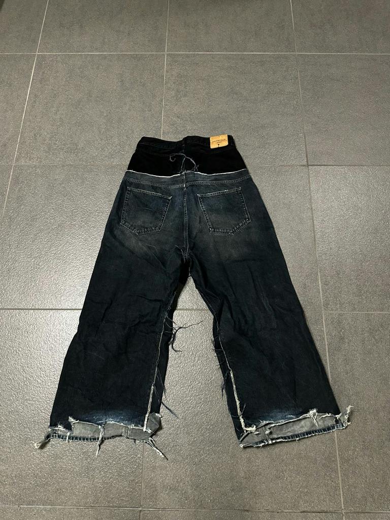 Balenciaga cut up baggy pants black 確実正規品 - ARCHIVESTOCK