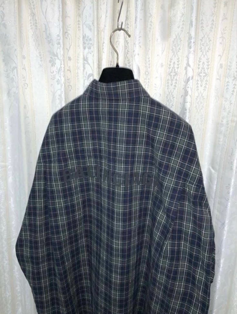 BALENCIAGA 23AW Check shirts / バレンシアガ バックロゴ チェック