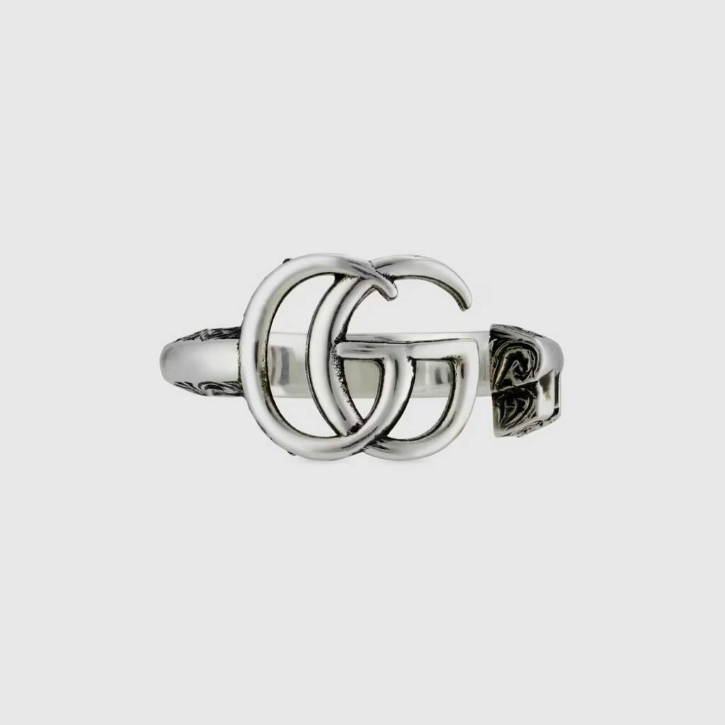 GUCCI ダブルG キーモチーフ リング グッチ 16号 シルバー 925