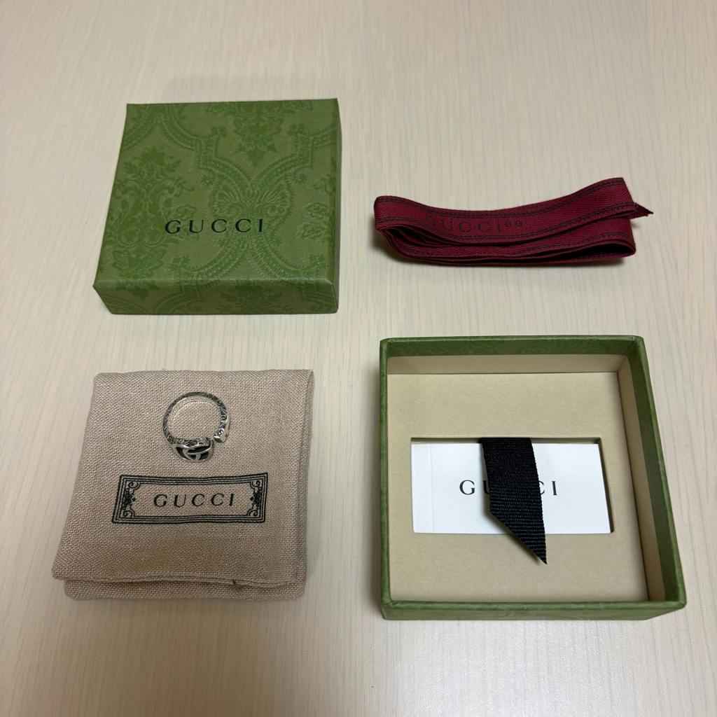 GUCCI ダブルG キーモチーフ リング グッチ 16号 シルバー 925