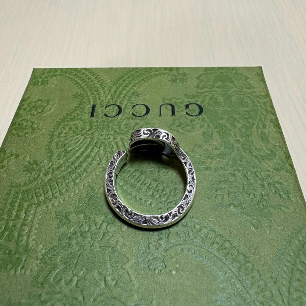 GUCCI ダブルG キーモチーフ リング グッチ 16号 シルバー 925