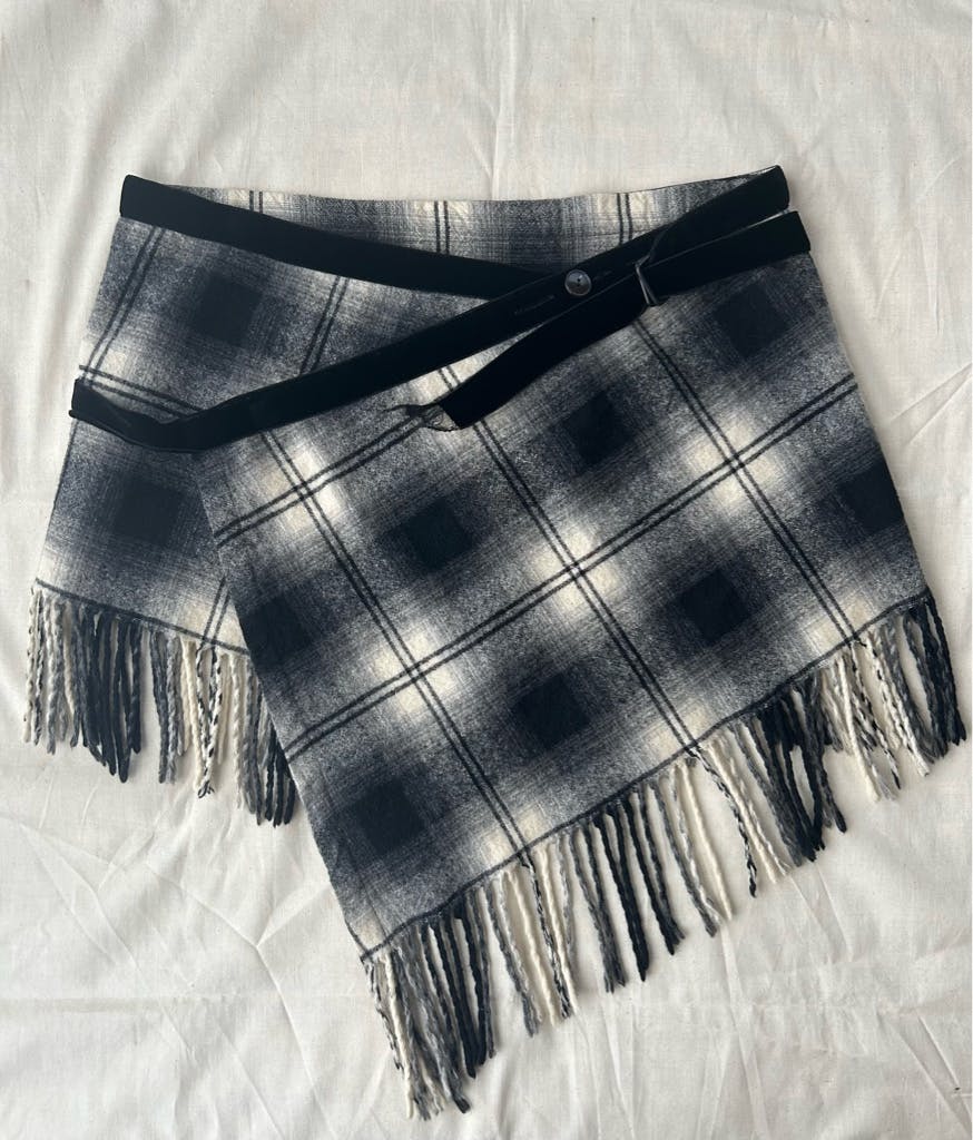 Number (n)ine 07aw Warp Check Skirt オンブレチェック ラップ