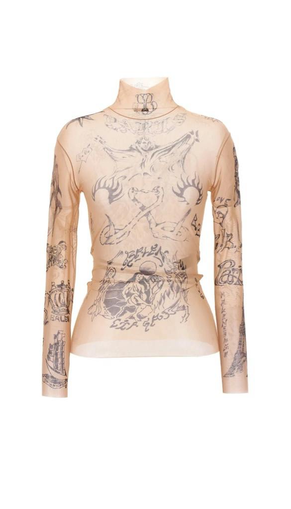 【Balenciaga】24SS Tattoo Top セカンドスキン BALENCIAGA 24ss タトゥーセカンドスキン - ARCHIVESTOCK