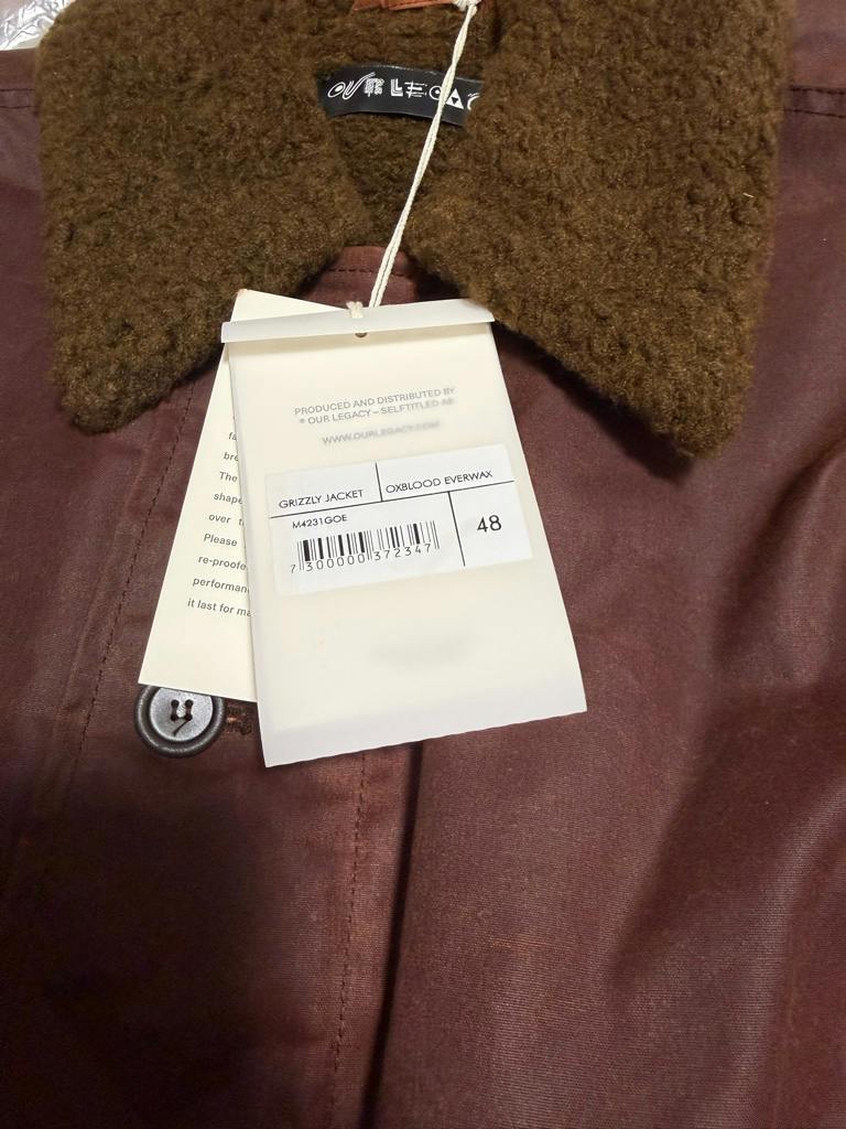 OUR LEGACY GRIZZLY JACKET Oxblood 48 - ARCHIVESTOCK