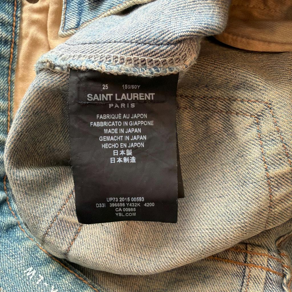 SAINT LAURENT ライトブルー クラッシュデニム 25 - ARCHIVESTOCK