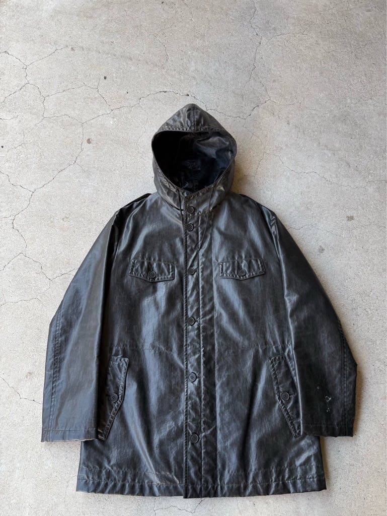 BLACKBARRETT by Neil Barrett Archive Black Coated Hooded Parka