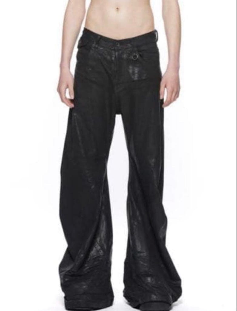 julius 2021FW コーティング ニットデニム バイカー パンツ JULIUS コーティングデニム - ARCHIVESTOCK