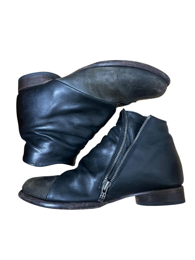 DEVOA side zip bi-color boots - ARCHIVESTOCK