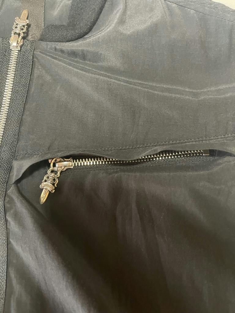 クロムハーツ Chrome Hearts サイズLシルクジップアップベスト