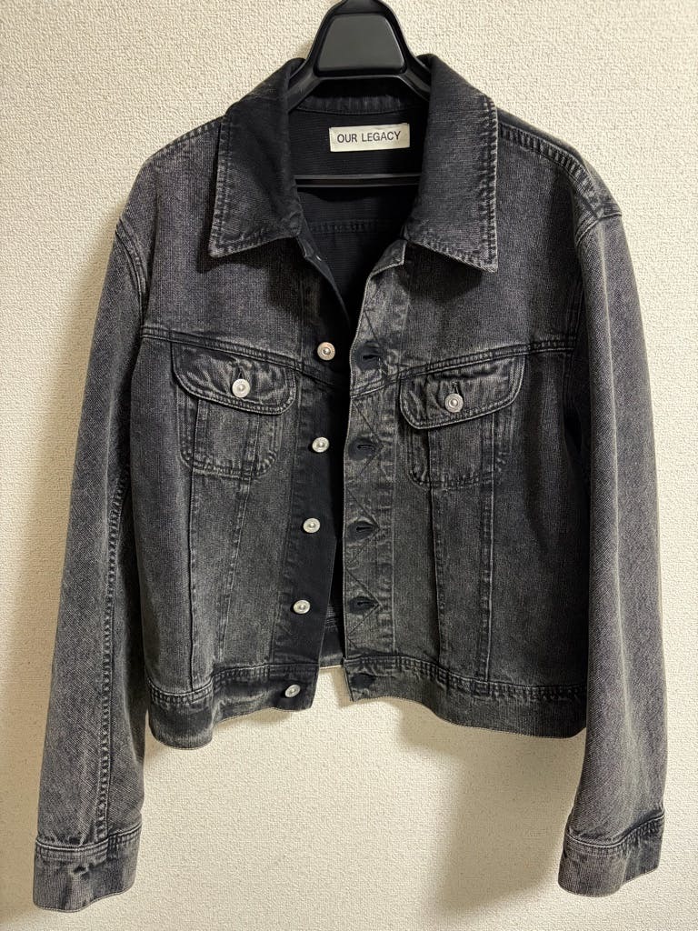 Our Legacy RODEO JACKET Overdyed Black Chain Twill サイズ46