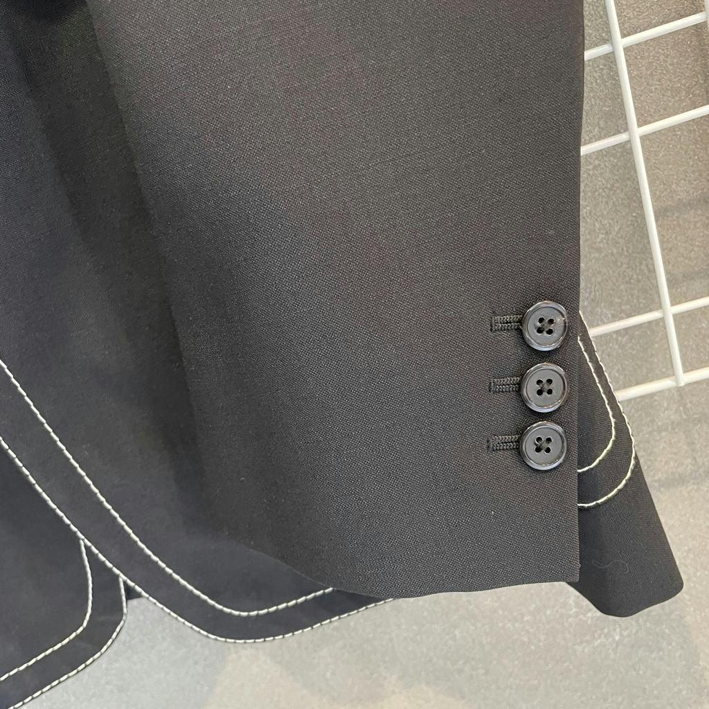 美品 プラダ 15ss 0番ステッチ テーラード ジャケット prada 黒
