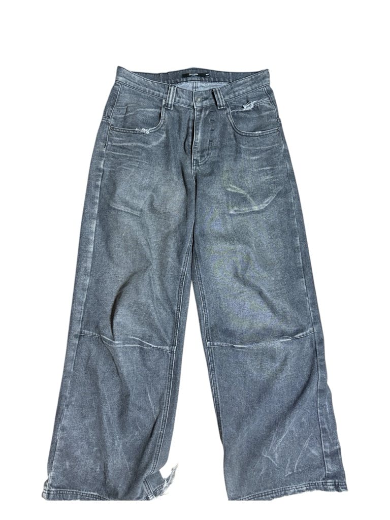 Jaded London デニム W30 バギー ワイド フェード加工 ウィング