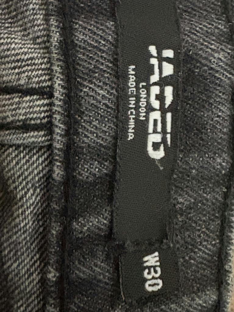 Jaded London デニム W30 バギー ワイド フェード加工 ウィング