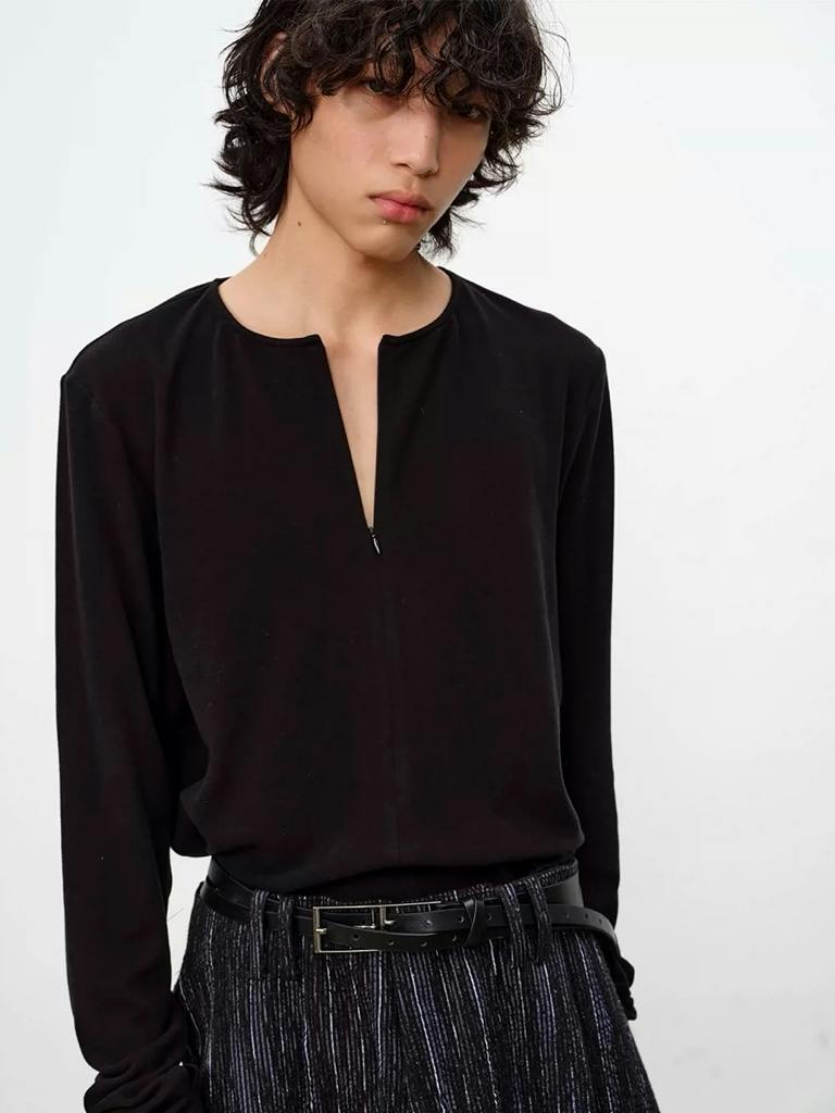 JCAESAR HALF-ZIP LONG-SLEEVE BASE SHIRT - ARCHIVESTOCK
