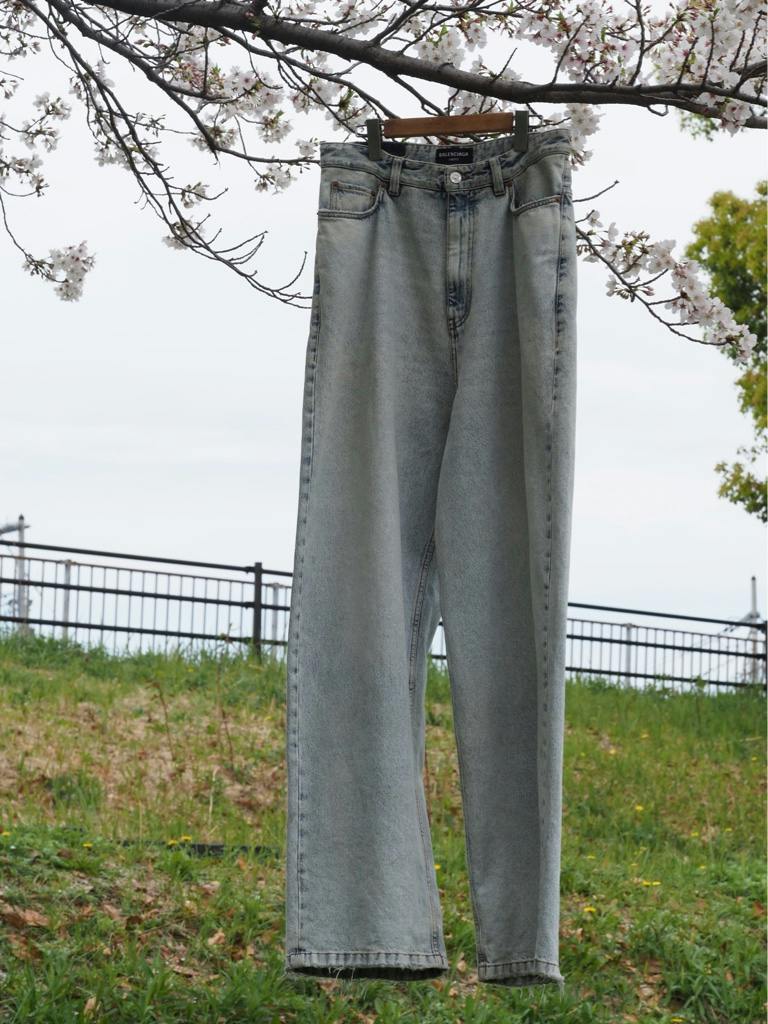 BALENCIAGA 22AW Pull-up Baggy Denim Pants - ARCHIVESTOCK