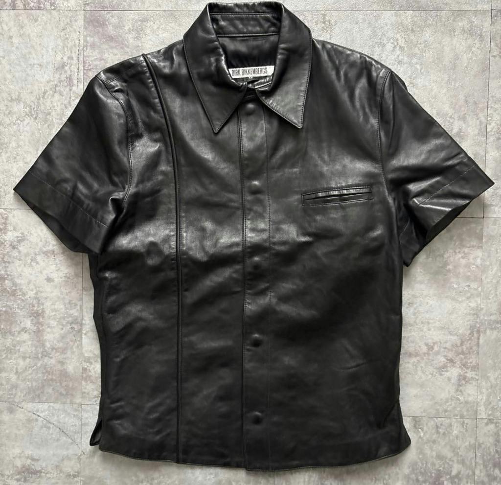 archive dirk bikkembergs leather shirt - ARCHIVESTOCK