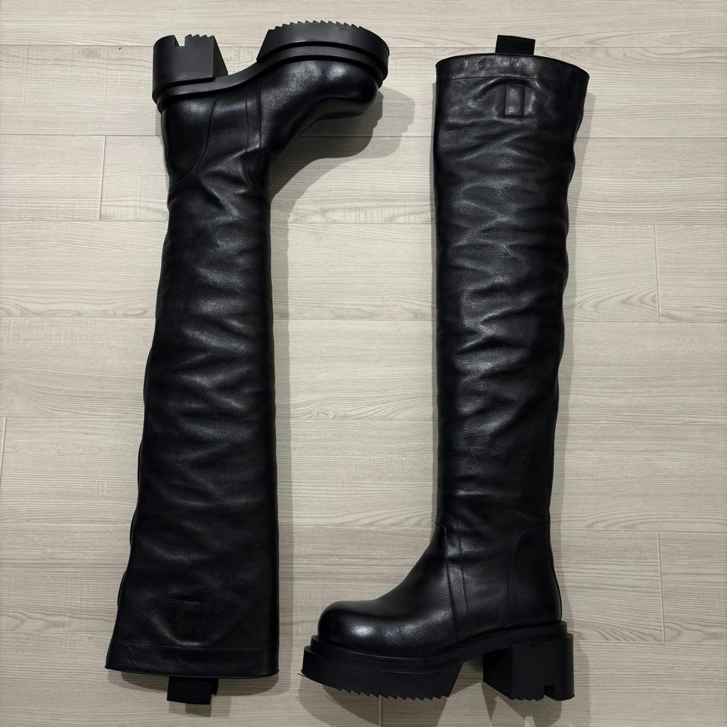 靴 25AW RICKOWENS OVER KNEE BOGUN BOOT 39.5 25AW RICK OWENS OVER THE KNEE BOGUN BOOT 39.5 - ARCHIVESTOCK