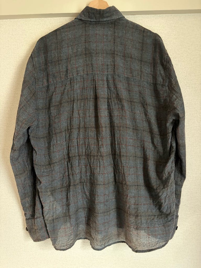 25ss OUR LEGACY 44 ABOVE SHIRT BAZAAR CHECK BREEZE WEAVE