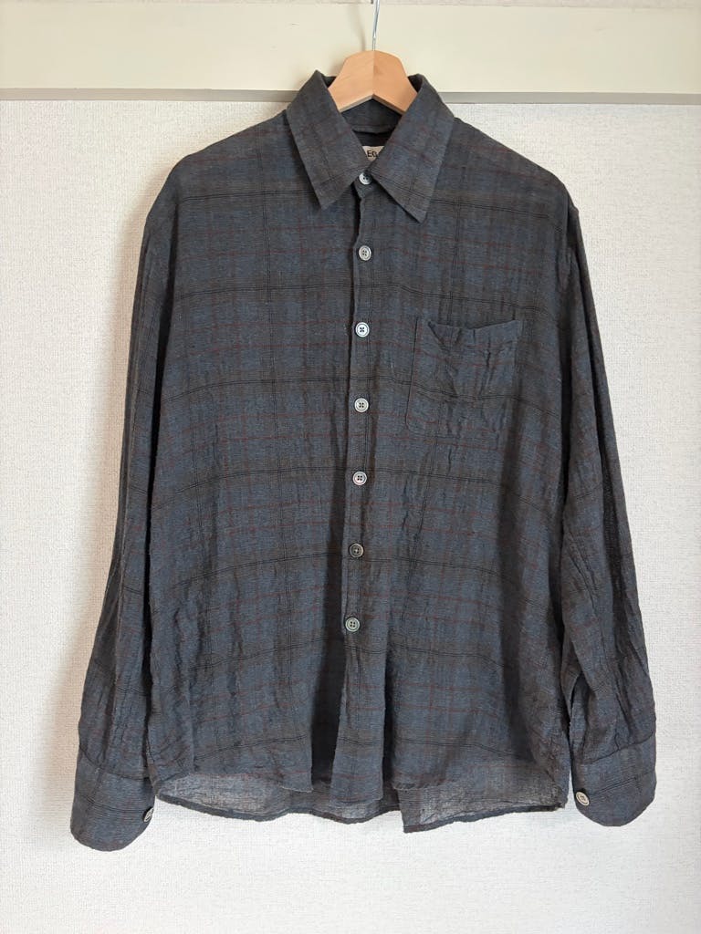 25ss OUR LEGACY 44 ABOVE SHIRT BAZAAR CHECK BREEZE WEAVE