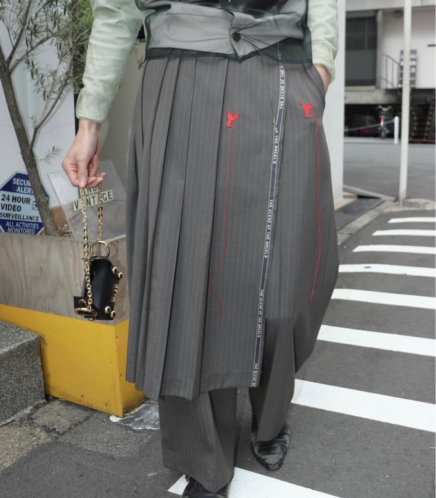 MASU 26SS PLEATED APRON(BLACK) - ARCHIVESTOCK