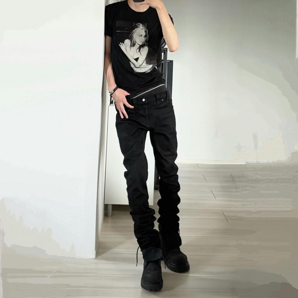 8 paris rock coating denim pants 46 - ARCHIVESTOCK