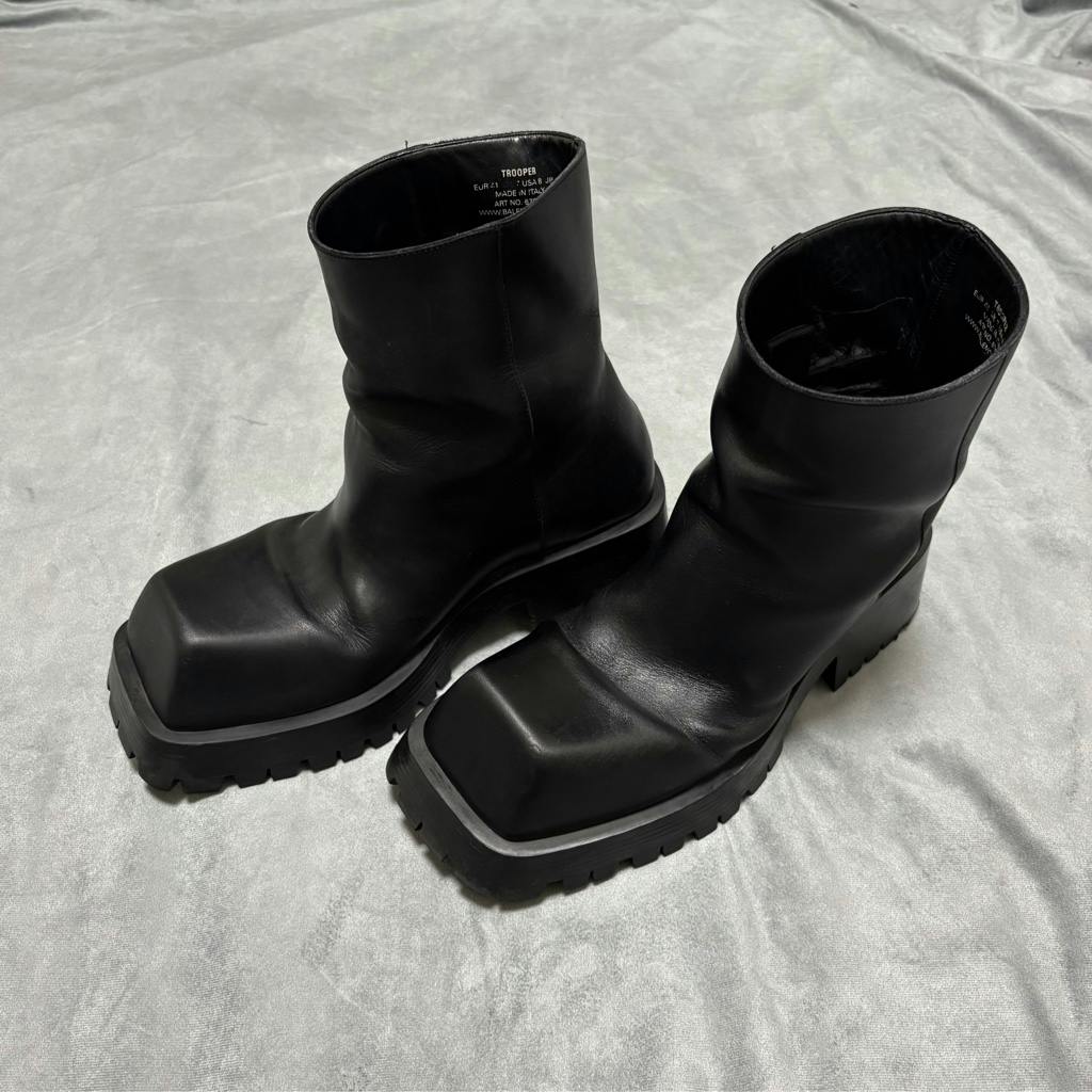 BALENCIAGA trooper leather boots - ARCHIVESTOCK