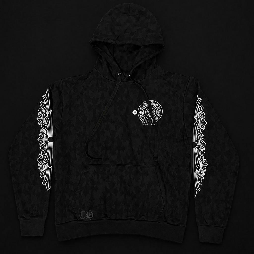 CHROME HEARTS 総柄 グレイブヤード セメタリークロス パーカー M
