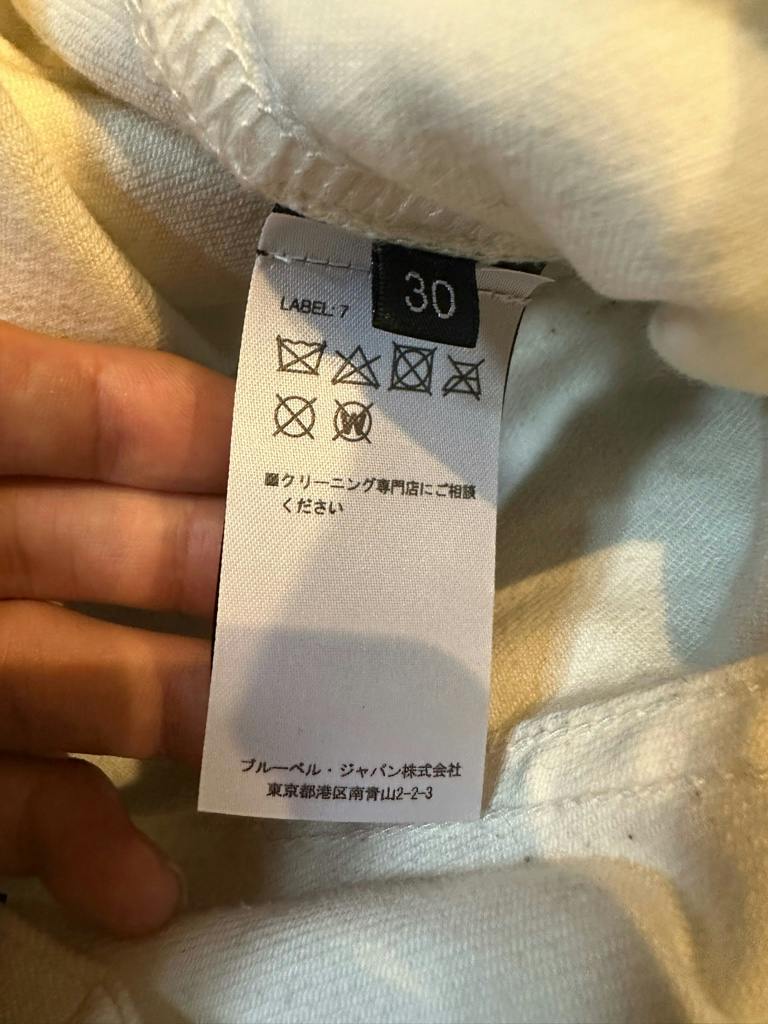 Balmain コーティング バイカーデニム ホワイト 30 - ARCHIVESTOCK