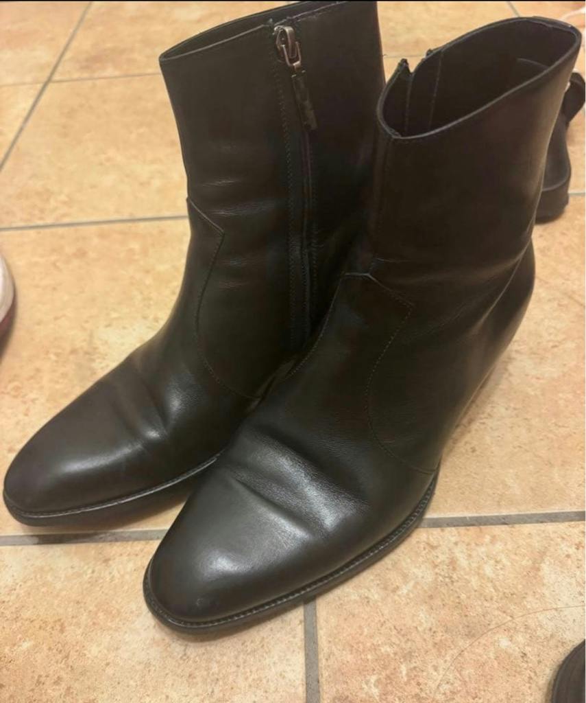 SAINT LAURENT PARIS ヒールサイドジップブーツ 41 - ARCHIVESTOCK