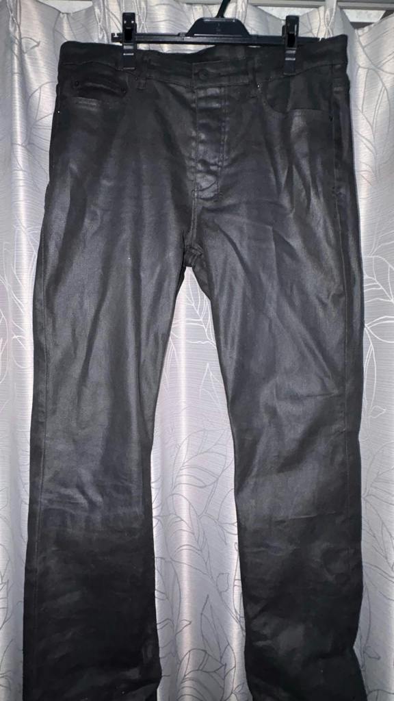Ksubi ブラック ワックス コーティング デニム パンツ - ARCHIVESTOCK