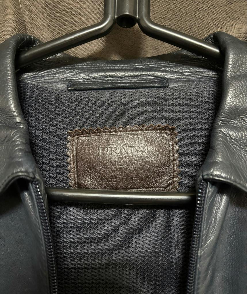U*）様 PRADA 2000ss archiveレザージャケット PRADA 2000ss レザージャケット - ARCHIVESTOCK