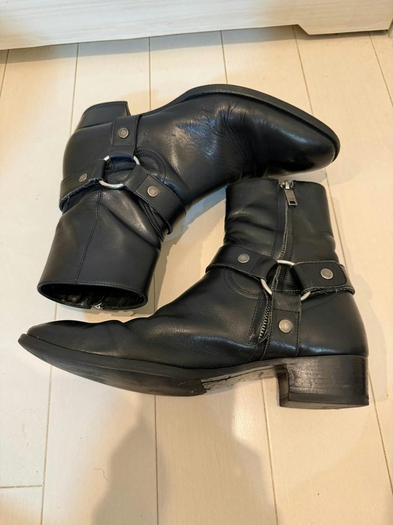 エディ期　Saint Laurent ワイアットハーネスブーツ 41 SAINT LAURENT ワイアットハーネスリングブーツ 41 エディ期