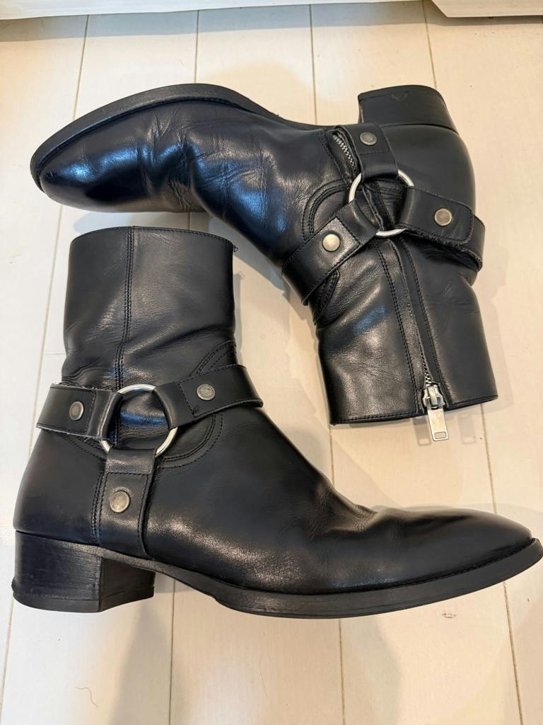 SAINT LAURENT ワイアットハーネスリングブーツ 41 エディ期